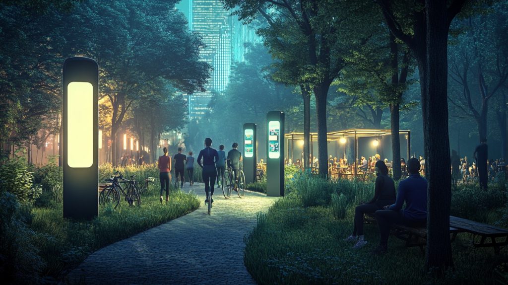 A_realistic_urban_forest_at_night_softly_illum